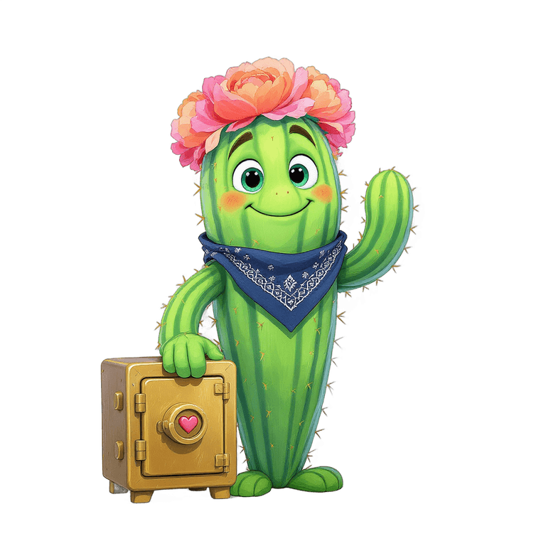 Bloom devant un coffre-fort lumineux, sereine transmission
